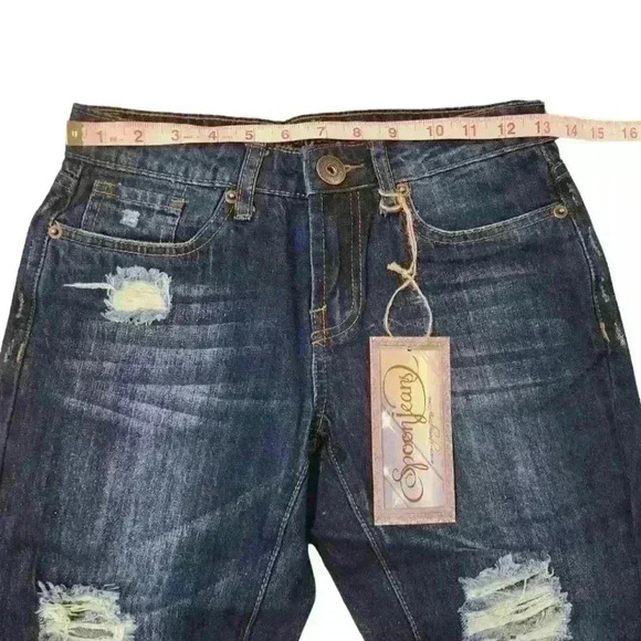 Spoon Jeans Distressed Medium Wash Five-Pocket Style Tall Jeans NWT - Picture 5 of 10